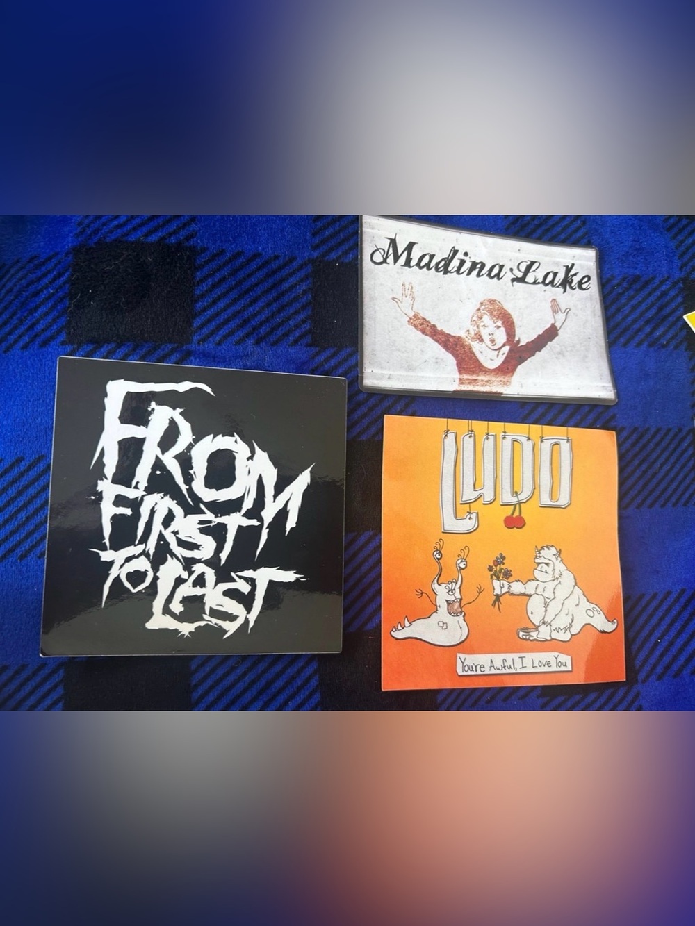 From First To Last, Ludo, Madina Lake stickers y2k emo
